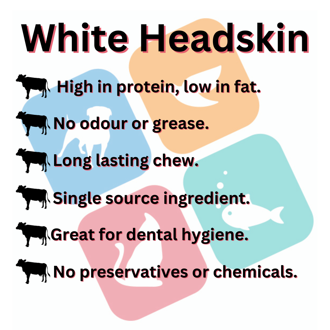 Beef Headskin Natural White