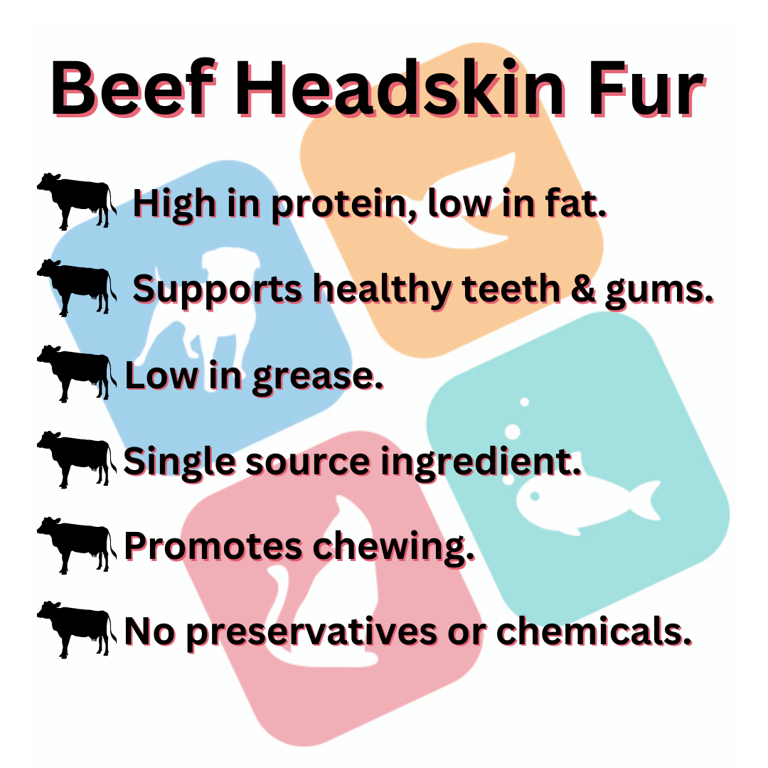 Beef Headskin with Fur