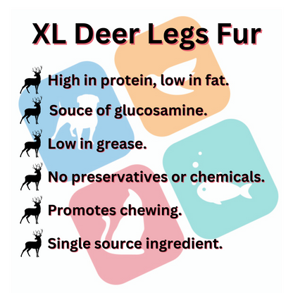 Jumbo Deer Legs with Fur