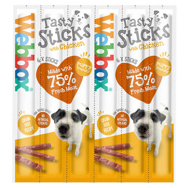 Picture of Webbox Dogs Delight Chicken Small Breed (6x6 Sticks)