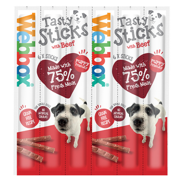 Picture of Webbox Dogs Delight Beef Small Breed (6x6 Sticks) 