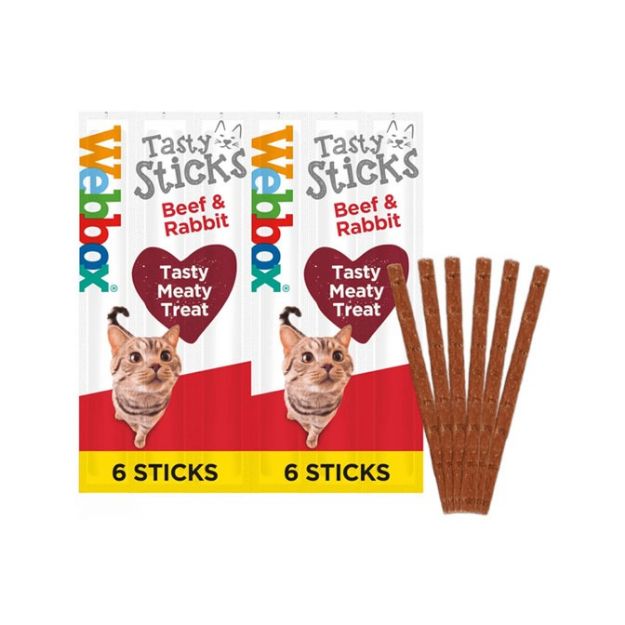 Picture of Webbox Cat Delight Tasty Sticks Beef & Rabbit (12x6 Sticks)