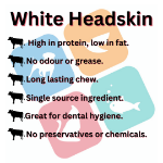 Picture of Beef Headskin Natural White (250g)
