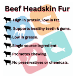 Picture of Beef Headskin with Fur (250g)